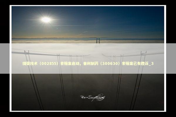 捷荣技术（002855）索赔案启动，普利制药（300630）索赔案已有胜诉_3