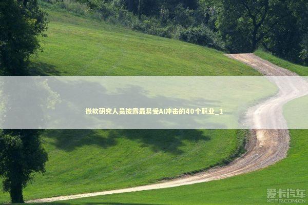 微软研究人员披露最易受AI冲击的40个职业_1